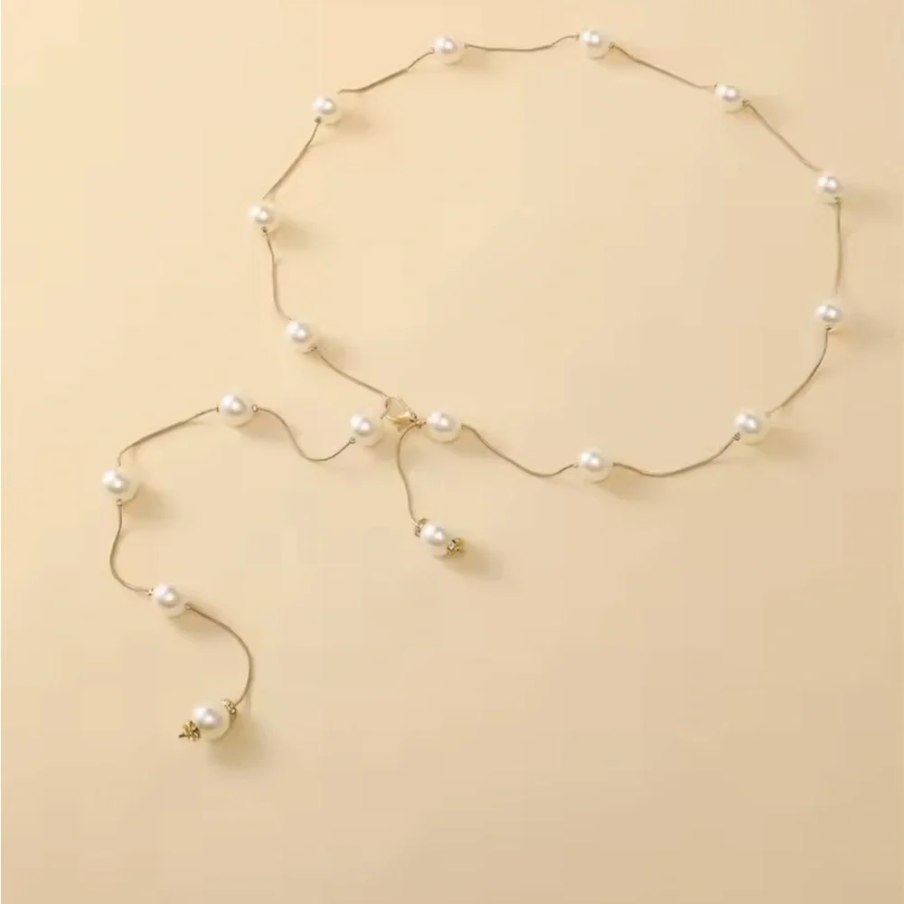 Pearl Decor Chain Belt